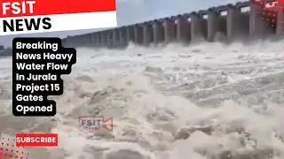 Breaking News Heavy Water Flow In Jurala Project 15 Gates Opened