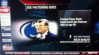 BREAKING NEWS: Joe Paterno dead