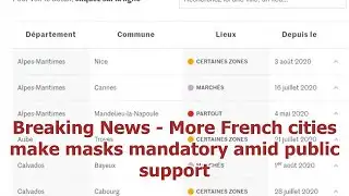 Breaking News - More French cities make masks mandatory amid public support