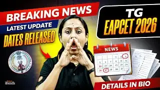 breaking news || TG EAPCET 2026 || dates released
