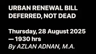 BREAKING: URA BILL DEFERRED | Thursday, 28 August 2025 — 1930 hrs