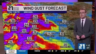 Breezy and milder Thursday