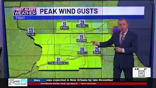 Breezy, chilly, and cloudy today