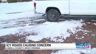 Brick roads covered in ice causing issues for community members