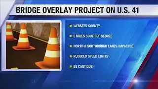 Bridge deck overlay project beginning on U.S. 41 in Webster County