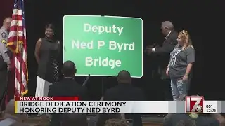 Bridge dedication ceremony honors Wake County Deputy Ned Byrd