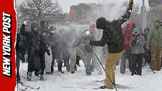 Brooklyn Park Erupts in a Massive Snowball Fight