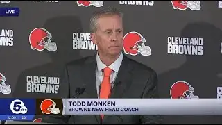 Browns introduce Monken as new head coach