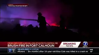 Brush fire in Fort Calhoun
