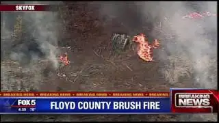 Brush fires destroy two homes in Floyd County
