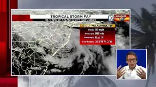 Bryan Norcross: Tropical Storm Fay 5 p.m. advisory
