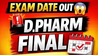 BTEUP D Pharma Students Alert 🚨 | Final Exam Date Out | 1st & 2nd Year