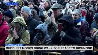 Buddhist monks bring walk for peace to Richmond