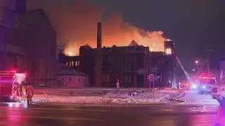 Buffalo fire crews battle 4-alarm building fire