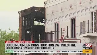 Building under construction catches fire