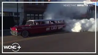 Burnouts for Biffle: Cleetus McFarland BLOWS ENGINE during epic limo burnout