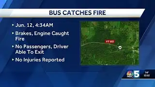 Bus fire in Mount Holly, Vermont extinguished without injuries