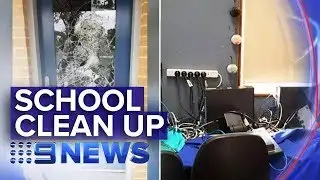 Bushfire affected school community devastated vandalism | Nine News Australia
