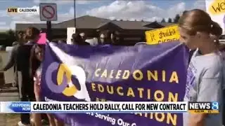 Caledonia teachers hold rally, call for new contract