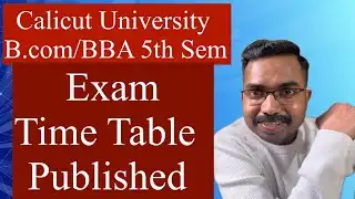 Calicut University B.com/BBA 5th Sem Exam Time Table Published 