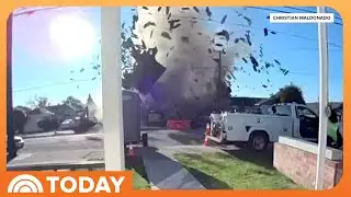 California House Explodes After Construction Crew Hits Gas Line