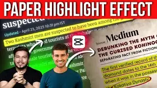 CapCut Me Paper-Cutting Newspaper Highlight Effect Kaise Banaye | Viral Document Style Edit