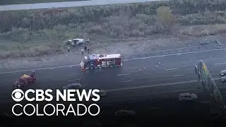 Car fire disrupts morning commute in northbound lanes of I-25