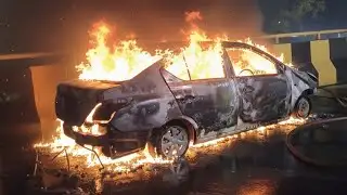 Car On Fire at Delhi Cantt Flyover on 3.02.2026 10.30PM