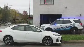Car plows into Northwest Side building after deadly shooting