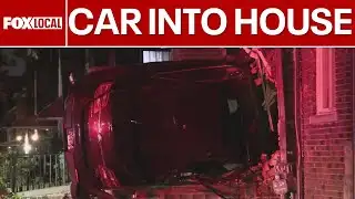 Car slams into Detroit home while residents asleep inside