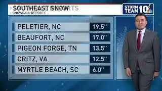 Carolinas digging out after nearly 20" of snow falls for some