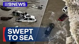 Cars Washed Away: How a flood disaster unfolded | 9 News Australia
