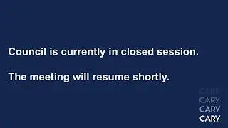 Cary Council Work Session — December 9, 2025