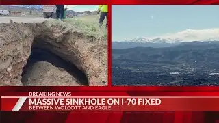 CDOT crews repair massive sinkhole along I-70 in Eagle County