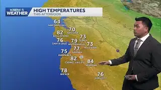 Central Coast warms under high pressure; near-record highs before rain returns