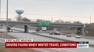 Central Kentucky drivers face strong wind gusts on roadways Monday