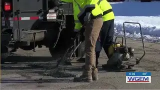 Central Services are filling potholes across Quincy