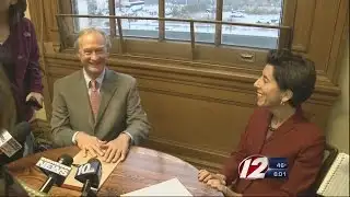 Chafee, Raimondo Meet to Discuss Change in Command