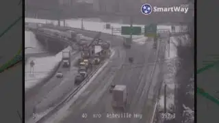 Checking dangerous road conditions across Knox County on Monday morning