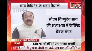 Chhattisgarh : साय कैबिनेट के अहम फैसले, नशे के खिलाफ 10 जिलों में टास्क फोर्स के गठन को मंजूरी |