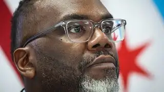 Chicago mayor addresses the media from City Hall