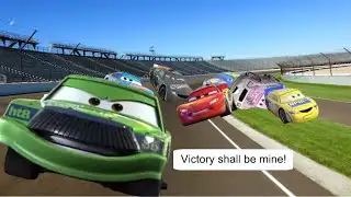 Chick Hicks causes a huge crash at a Piston Cup race/Grounded