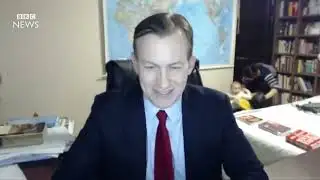 Children interrupt BBC News interview