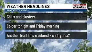 Chilly and blustery; another front this weekend
