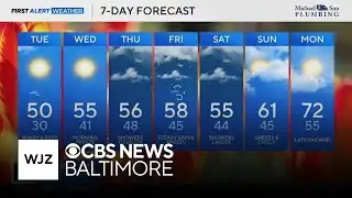 Chilly winds across Maryland Tuesday with freeze warnings overnight
