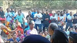 Chimbelkars continue protest outside panchayat over Unity Mall license.