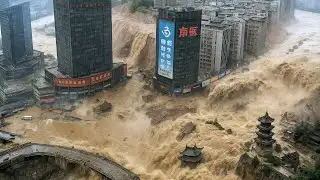 China’s in Chaos, Flash Floods: Villages Submerged, Bridges Destroyed, People Missing