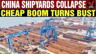 China’s Shipbuilding Collapse: Orders Vanish, Gantries Freeze, Unfinished Giants Choke the Yards.