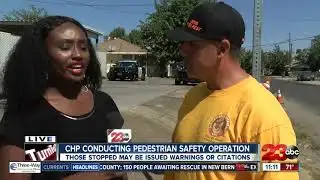 CHP conducting pedestrian safety operation