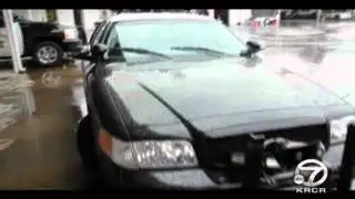 CHP Demonstrates Defensive Driving In Wet Weather